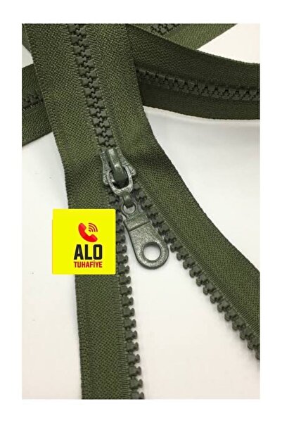 ALOTUHAFİYE 80 cm mont kemik diş mont fermuari haki