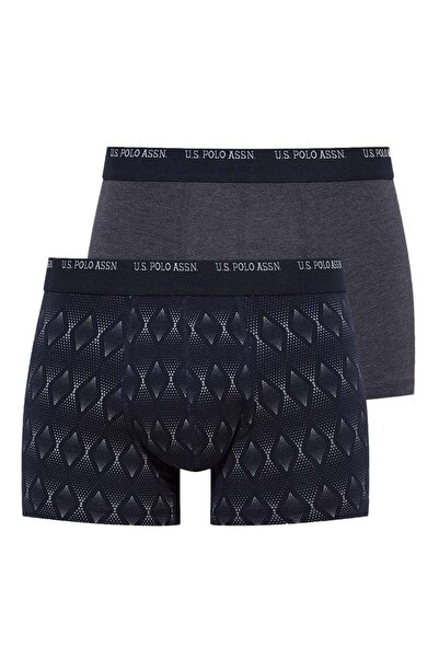 U.S. Polo Assn. Ανδρικό Navy Blue - Navy Blue Melange 2 τεμαχίων Boxer 82005