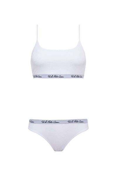 U.S. Polo Assn. Set bustieră și slip alb - damă 68000
