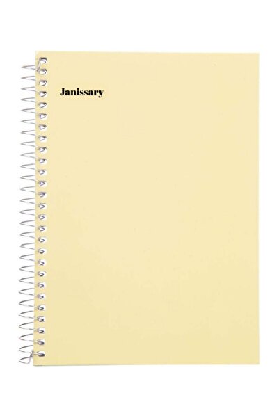Janissary 8 ADET 60 Yaprak Okul Defteri PP Kapak Spiralli Defter A4 ( 4 ÇİZGİLİ + 4 KARELİ )