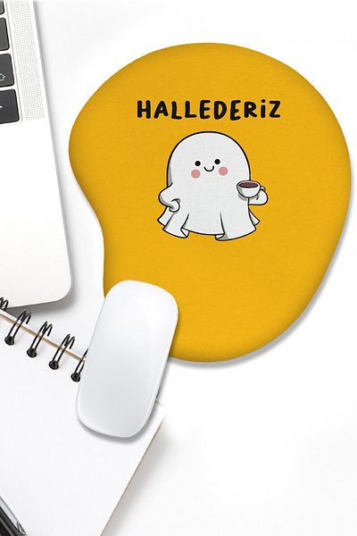 fafaatölye Mouse Pad with Wrist Support We Are HALLED