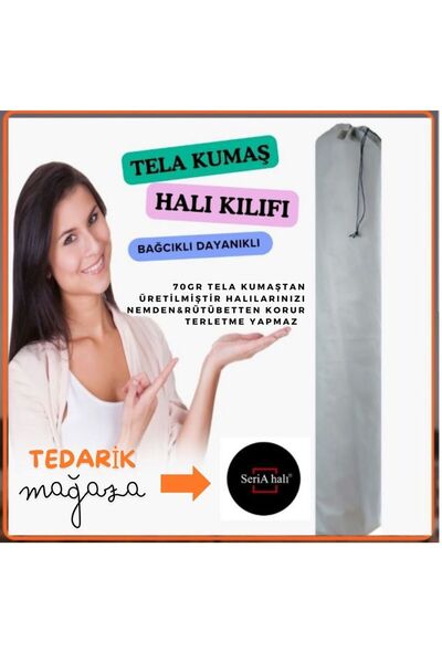 Sarar 2 Adet 6m² Halı Hurcu - Halı Kılıfı - Bağcıklı Halı Hurcu- Halı Poşeti - Halı Ambalajı