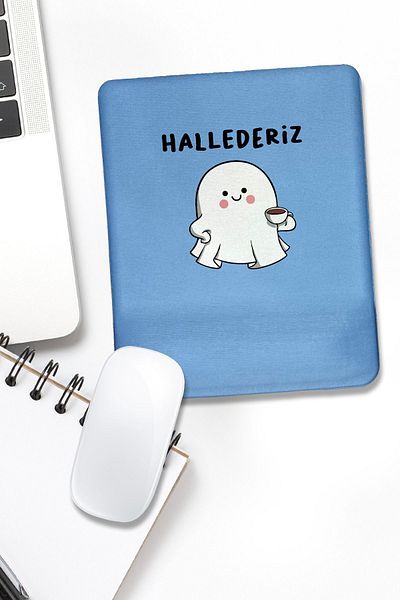 fafaatölye Mouse Pad with Wrist Support We Can Handle It
