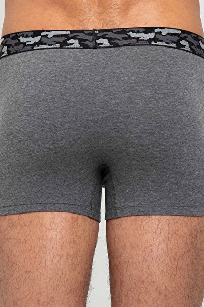 U.S. Polo Assn. ΒΑΣΗ. Polo Assn. Ανδρικό Anthracite Melange - Printed 2 Pack Boxer