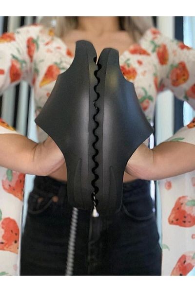 defile shoe Παντόφλες Unisex Μαύρες Yeezy Slide