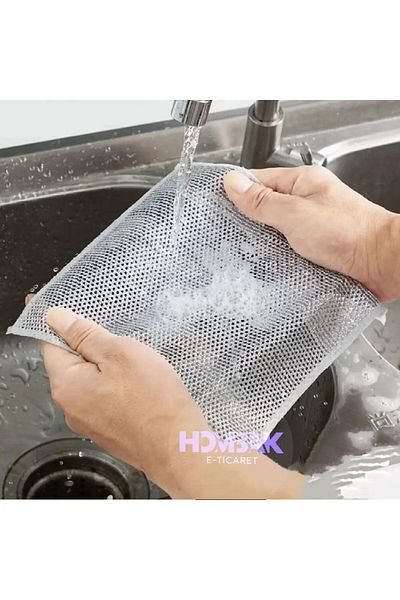 SAVORYHOME (1Pcs) Magic Inox Stainless Wire Dishcloth Dirt Rust Remover Magic Cleaning Cloth and Sponge