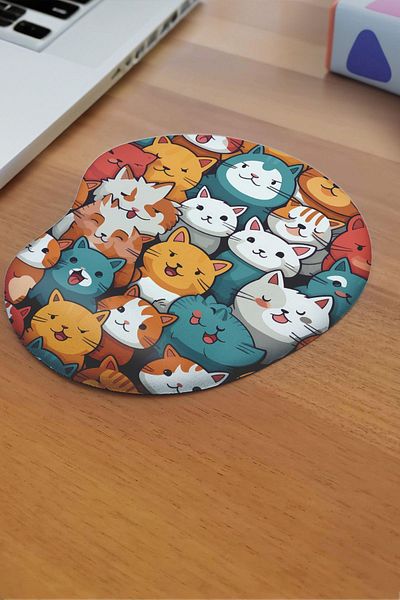 fafaatölye Cat Wrist Support Mouse Pad