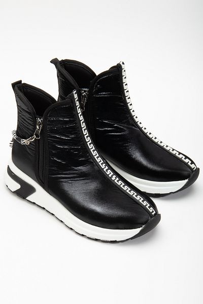 RİSSOLİ Ri̇ssoli̇ Waterproof Parachute Fabric Black Shiny Patterned Sports Boots Rs330
