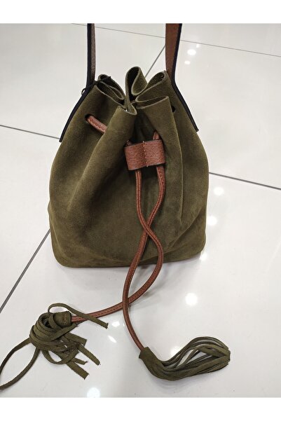 Sellona Bags Hakiki Deri Süet Kadın Çapraz Çanta