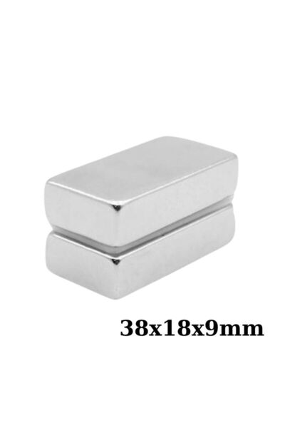 Motorobit 38x18x9mm Neodyum Güçlü Mıknatıs - Neodim Magnet