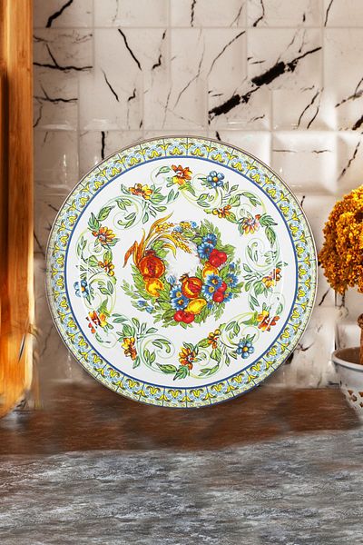 Miss Betty Enameled 2-Piece Serving Plate 30 cm Toscana New