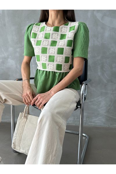 Miss Allos Tesatura de in - Bluza de dama din tricotaje din dantela ajurata