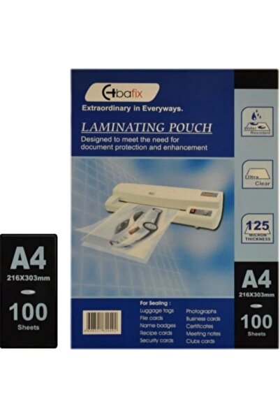 Bafix A4 Laminasyon Filmi 125 Mic 100'lü 8698521820492