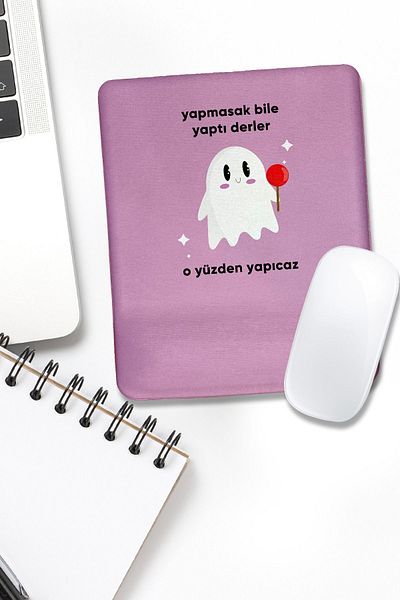 fafaatölye Mouse Pad Printed with Wrist Support