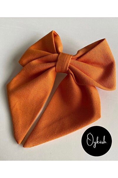 öyküsh collection Turuncu Kurdele Toka Fiyonk Toka Klips Toka Yaz Tokası Bayr...