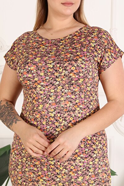 KARAMEŞE MİCRO POLYAMİD KUMAŞ ELBİSE 1711-121