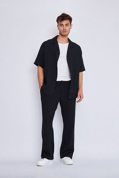 Mesfeno Baggy Men's Trousers, Stretchy Lycra Modal Fabric, Elastic Waist