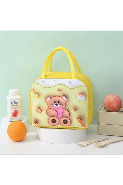 synshop Kawai Korean Teddy Bear Lunch Food Nutrition Thermal Makeup Baby Care Organizer Multi-Purpose Bag