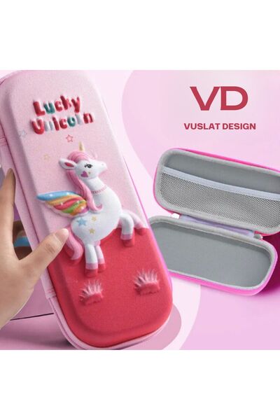 Vuslat Design 3D Kabartmalı Eva Kalemlik Kalem Çantası Kalem Kutusu Eğlenceli Hediye