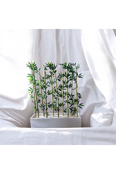 OzcanStore ÖZCAN FLOWERS 100 CM BEYAZ SAKSIDA 120 CM BOYUNDA 10 ADET ISLAK DO...