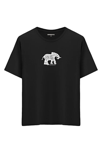 Mounte Bianca Unisex slon - Oversize kroj T-shirt