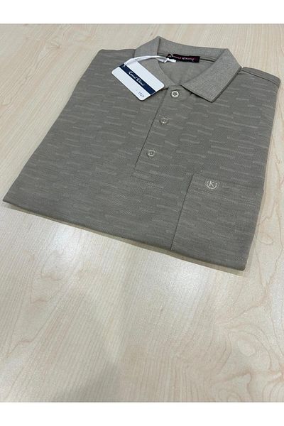 KEMAL EKİNCİ Quality Polo Collar Patterned T-Shirt