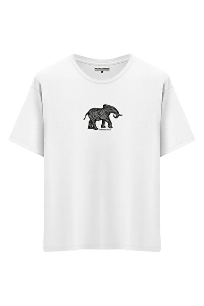 Mounte Bianca Unisex slon - Oversize kroj T-shirt