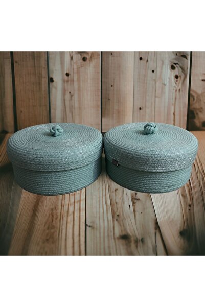 8 Ekim Tasarım Atölyesi مجموعة سلال مزخرفة متوسطة الحجم مكونة من قطعتين