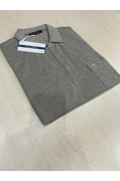 KEMAL EKİNCİ Quality Polo Collar Patterned T-Shirt