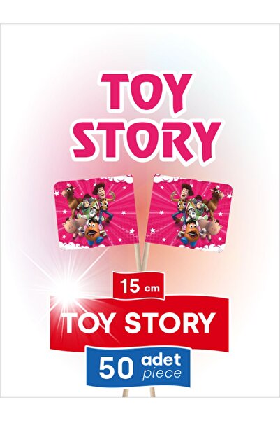 Home 15 cm, 50 Adet - Toy Story Oyuncak Hikayesi Çizgi Film Kahramanları Bayr...