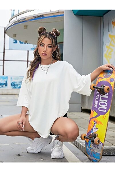 Deocept Oversize Black T-shirt - Learn To Be Positive Printed