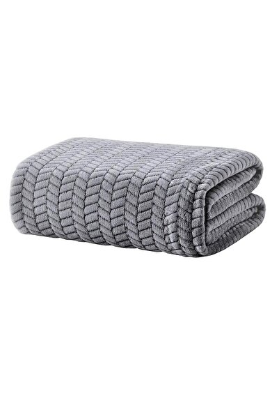 Merinos Modern Line 3 Piece Blanket Bedspread-a.grey