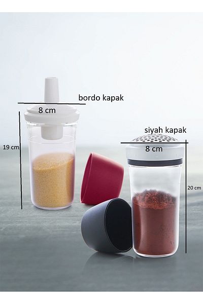 Tupperware Crystal Sparrow Sugar Bowl with burgundy lid and spice bowl black lid