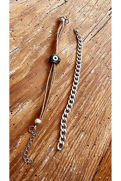 by özllem Bodrum Cowhide Eye Bracelet Set