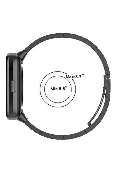 mimtec Xiaomi Redmi Watch 3 Active Compatible Metal Band Steel Band Strap with Stainless Steel Link
