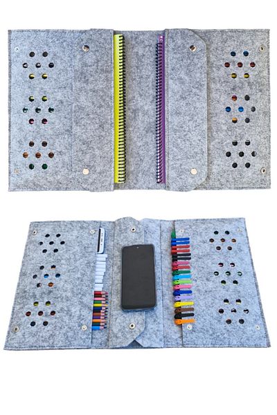 Next Craft 10 Colored Picture Bag - Tablet Notebook with Pen Holder Paint Supplies Activity Bag