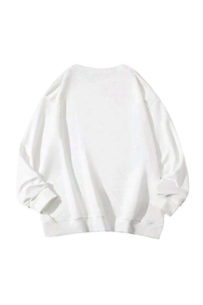 Deocept Εθνική Ομάδα Βόλεϊ - Vargas Ebrar Printed, Crew Neck, Λευκό, Unisex, Oversize φούτερ