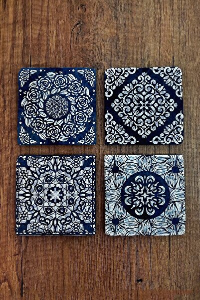 Begoloni Stone Decor Natural Stone Coasters Tile Pattern 10x10cm Stone Coaste...