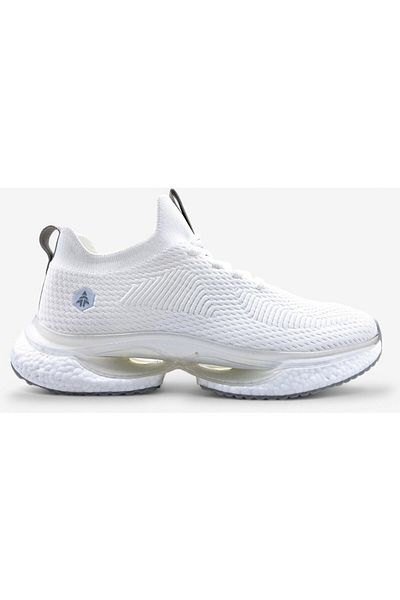 Hammer Jack 24198 White Knitwear Orthopedic Memory Running Sneaker - Thick Sole Training Shoes