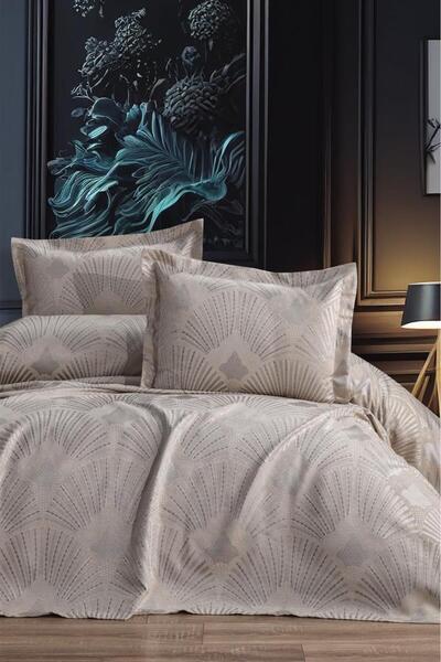 Çeyiz Diyarı Σετ Πικέ Διπλό Firdevs - 3 Τεμάχια, 240x260 Καπουτσίνο