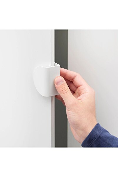 IKEA LATMASK kulp, beyaz-turuncu, 60 mm, 2 adet