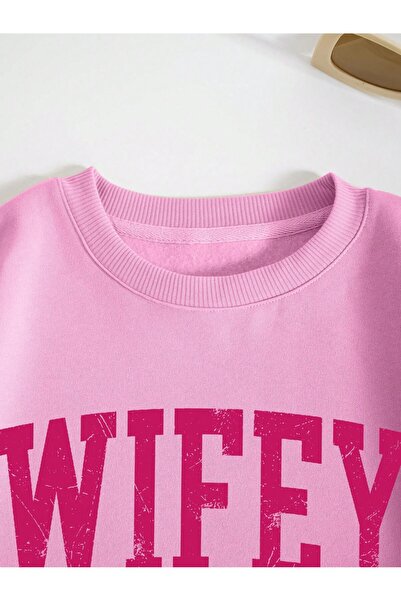 mercoledi Wifey 2024 – ženská oversize dámská mikina s potiskem, výstřih