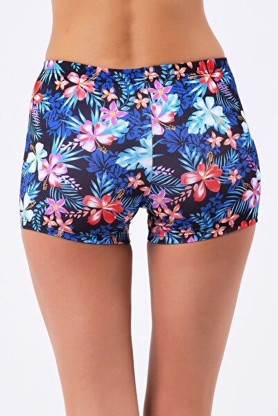 vawensea Kadın Likralı Diz Üstü Deniz Havuz Taytı Desenli