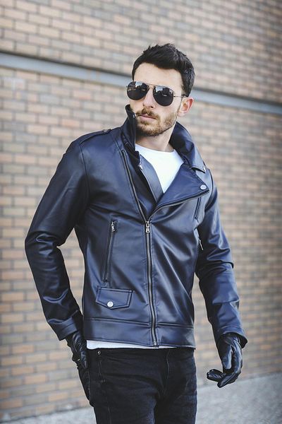 Oksit Δερμάτινο μπουφάν Tuci Aldrin Slim Fit