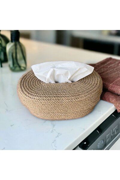 8 Ekim Tasarım Atölyesi حامل مناديل قش الجوت 10x19