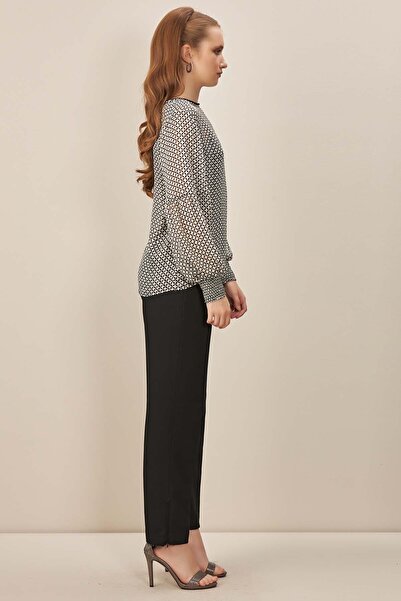 Guitar Cigarette Siyah Dokuma Pantolon