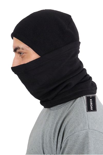 KORDAK Μαύρο Σετ 3 Πλεκτά Γάντια Polar Beanie Neck Collar