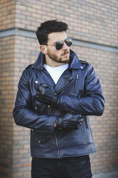 Oksit Δερμάτινο μπουφάν Tuci Aldrin Slim Fit