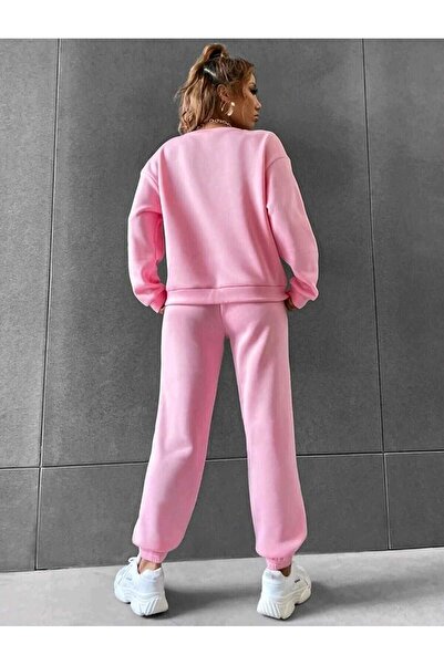 Deocept Női túlméretes pulóver és melegítőnadrág szett - nyakú