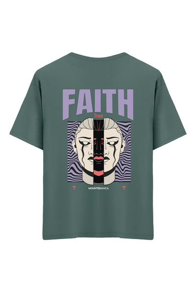 Mounte Bianca Unisex Faith - Oversize kroj T-shirt